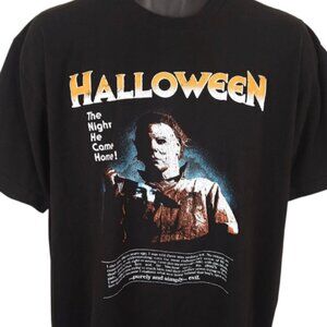 Halloween T Shirt Mens Size XL Black Michael Myers Horror Movie John Carpenter